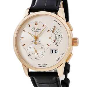 グラスヒュッテ オリジナル GLASHUTTE ORIGINAL パノグラフ 1-61-03-25-15-04 K18RG無垢 アイボリー パノラマデイト メンズ 腕時計手巻き ベージュ 【中古】