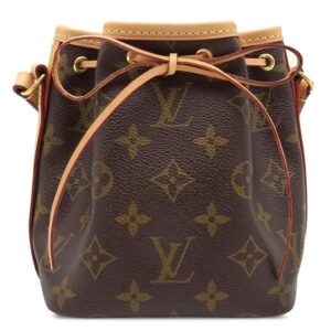 ルイヴィトン LOUIS VUITTON ショルダーバッグ ナノノエ モノグラムキャンバス モノグラム ゴールド金具 茶 ミニバッグ M41346 【中古】中古美品