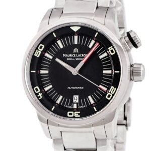モーリスラクロア Maurice Lacroix ポントス S ダイバー PT6248-SS002-330-1 未使用 ブラック インナー回転ベゼル メンズ 腕時計自動巻き ブラック 【中古】未使用保管品