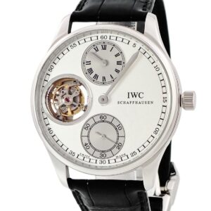 IWC IWC ポルトギーゼ レギュレーター トゥールビヨン IW544601 Pt950 プラチナ オープンハート 限定 メンズ 腕時計手巻き シルバー 【中古】中古美品