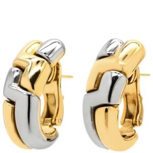 ブルガリ BVLGARI ピアス アルベアーレ イエローゴールド×シルバー 18K 750 18金 K18YG×SS コンビ 【中古】中古美品