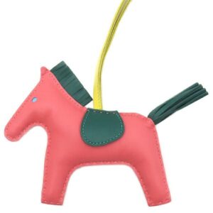エルメス HERMES バッグチャーム ロデオMM アニョーミロ ローズアザレ×マラカイト×ライム ピンク 緑 黄色 馬モチーフ 【箱】 【中古】
