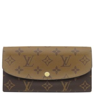 ルイヴィトン LOUIS VUITTON 長財布 ポルトフォイユ エミリー モノグラムキャンバス モノグラムリバースキャンバス モノグラム×モノグラムリバース ゴールド金具 茶 M82157 RFID 【箱】 【中古】