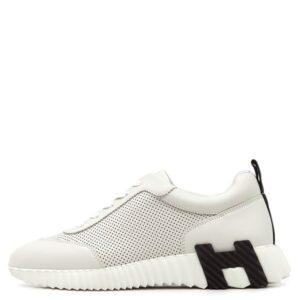 エルメス HERMES スニーカー バウンシング カーフ エクリュ #40 新品 未使用 黒 パンチング H261013Z 【箱】 【中古】