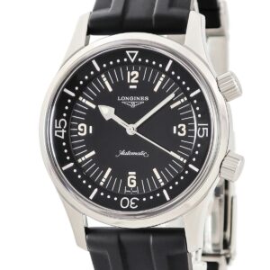 ロンジン LONGINES ヘリテージ レジェンド ダイバー L3.674.4 ブラック 黒 インナー回転ベゼル 復刻モデル メンズ 腕時計自動巻き ブラック 【中古】