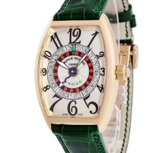 フランクミュラー FRANCK MULLER トノウ カーベックス ヴェガス 5850VEGAS K18PG無垢 青針 ルーレット トノー メンズ 腕時計自動巻き シルバー 【中古】中古美品