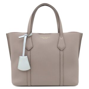 トリーバーチ TORY BURCH 2WAYバッグ ペリー スモール トリプル トート レザー グレーヘロン ゴールド金具 グレージュ オレンジ 56249 【中古】中古美品
