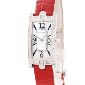 ハリーウィンストン Harry Winston アヴェニューC AVCQHM19WW018 K18WG無垢 純正ダイヤ シェル レディース 腕時計クオーツ ホワイト 【中古】