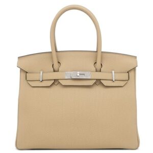 エルメス HERMES ハンドバッグ バーキン30 トゴ プシエール シルバー金具 ベージュ K刻印(2025年製) 【箱】 【中古】