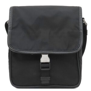 プラダ PRADA ショルダーバッグ 三角ロゴ ショルダ― ナイロン NERO シルバー金具 黒 斜め掛け 【中古】中古美品