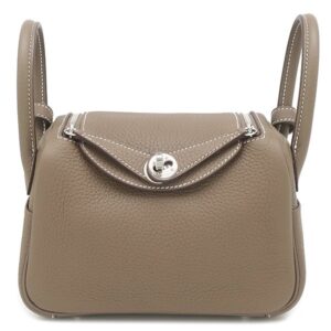 エルメス HERMES ショルダーバッグ リンディ2 ミニ トリヨンクレマンス エトゥープ シルバー金具 新品 未使用 2025年製 K 【箱】 【中古】