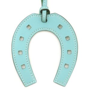 エルメス HERMES バッグチャーム パドック シュバル ホースシュー ヴォースイフト ブルー×グリーン 水色 緑 馬蹄 【中古】