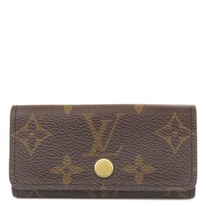 【★3％OFFクーポン】ルイヴィトン LOUIS VUITTON キーケース ミュルティクレ 4 モノグラムキャンバス モノグラム ゴールド金具 茶 鍵入れ 4連 4本 M69517 RFID 【中古】中古美品