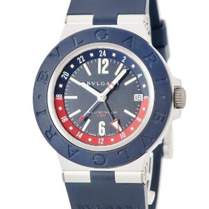 ブルガリ BVLGARI ブルガリ アルミニウム GMT 103554 BB40ATGMT デイト ブルー ネイビー レッド メンズ 腕時計自動巻き ブルー 【中古】