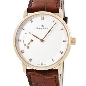 ブランパン BLANCPAIN ヴィルレ ウルトラスリム 4040-3642-55B K18RG無垢 パワーリザーブインジケーター メンズ 腕時計自動巻き ホワイト 【中古】中古美品