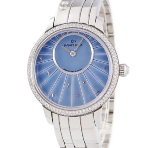 ジャケ・ドロー Jaquet Droz プティ ウール ミニット 35mm J005000170 純正ダイヤ ブルー シェル メンズ レディース 腕時計自動巻き ブルー 【中古】中古美品