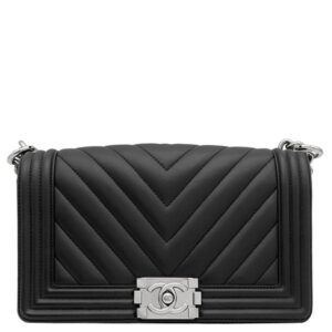 シャネル CHANEL ショルダーバッグ ボーイシャネル 25 ラムスキン ブラック シルバー金具 黒 チェーンバッグ A67086 ランダムシアリル 【保存袋】 【中古】中古美品