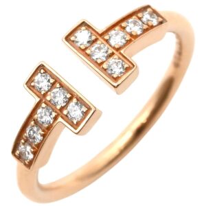 ティファニー Tiffany & Co リング 指輪 T ダイヤモンド ワイヤー ピンクゴールド T&Co. K18PG Au750 18K 18金 ローズゴールド 6号 60147315 【箱】 【中古】