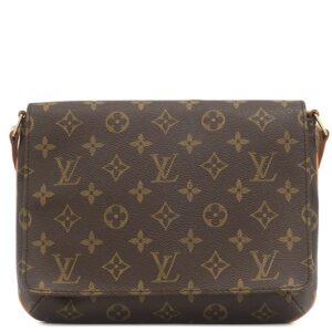 【★3％OFFクーポン】ルイヴィトン LOUIS VUITTON ショルダーバッグ ミュゼットタンゴ ショート モノグラムキャンバス モノグラム ゴールド金具 茶 M51257 SP0051 【中古】中古品