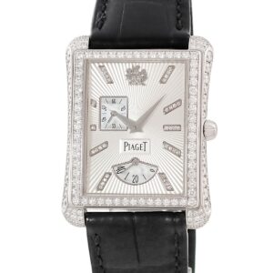ピアジェ PIAGET エンペラドール G0A33073 K18WG無垢 純正ダイヤ シェル シルバー パワーリザーブ メンズ 腕時計自動巻き シルバー 【中古】中古美品