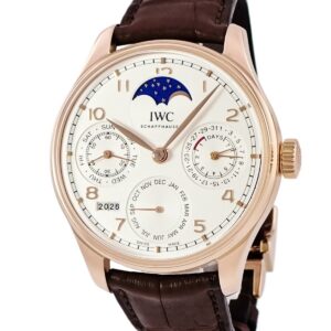 IWC IWC ポルトギーゼ パーペチュアルカレンダー IW503302 K18RG無垢 ムーンフェイズ 永久カレンダー メンズ 腕時計自動巻き シルバー 【中古】中古美品