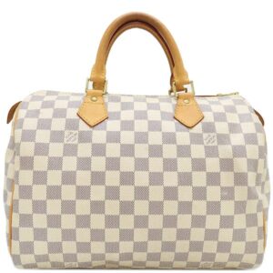 ルイヴィトン LOUIS VUITTON ハンドバッグ スピーディ 30 ダミエアズールキャンバス ダミエアズール ゴールド金具 白 ボストン 鍵・パドロック欠品 N41533 DU1037 【中古】