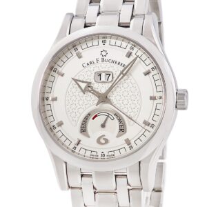 カール F ブヘラ Carl F. Bucherer マネロ ビッグデイト パワーリザーブ 10905.08 ラウンド アラビア シースルーバック メンズ 腕時計自動巻き ホワイト 【中古】