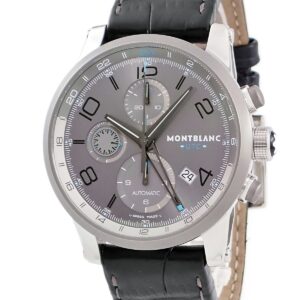 モンブラン Montblanc タイムウォーカー クロノボイジャー UTC 107339 GMT スモールセコンド デイト メンズ 腕時計自動巻き グレー 【中古】中古美品