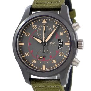 IWC IWC パイロットウォッチ クロノグラフ トップガン ミラマー IW388002 フライバック デイト メンズ 腕時計自動巻き グレー 【中古】中古美品