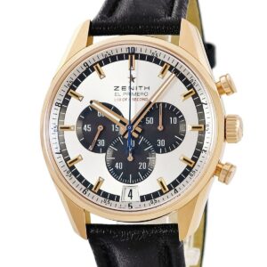 ゼニス ZENITH エルプリメロ ストライキング 10th クロノグラフ 18.2040.4052/21.C496 K18RG無垢 限定 メンズ 腕時計自動巻き シルバー 【中古】