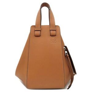ロエベ LOEWE 2WAYバッグ ハンモックバッグ スモール カーフ タン ゴールド金具 ハンドバッグ ショルダーバッグ 茶 387.30.S35 【保存袋】 【中古】