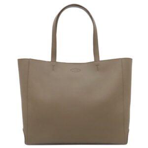 トッズ TODS トートバッグ レザー ショッピング バッグ ミディアム カーフ ベージュ シルバー金具 ハンドバッグ XBMMDNA7300UBL9O73 【保存袋】 【中古】新品同様品