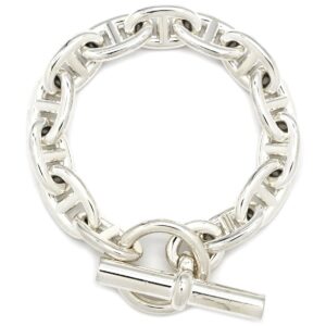 エルメス HERMES ブレスレット シェーヌダンクル MM シルバー925 シルバー 13コマ スターリングシルバー SV925 Ag925 【ケース】 【中古】未使用保管品