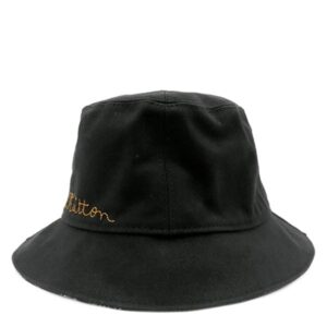ルイヴィトン LOUIS VUITTON ハット ボネ ディストーテッド ダミエ コットン ブラック 60 黒 帽子 バケットハット MP2947 NX1220 【中古】中古美品