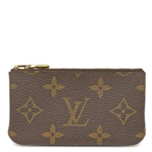 【★3％OFFクーポン】ルイヴィトン LOUIS VUITTON コインケース ポシェット クレ モノグラムキャンバス モノグラム ゴールド金具 茶 小銭入れ キーチェーン付き M62650 ET0915 【中古】中古品