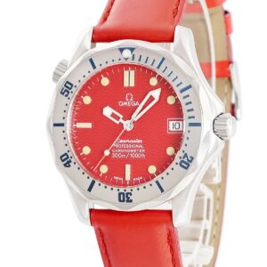 オメガ OMEGA シーマスター プロフェッショナル 300 丸井限定 2552.61.05 OH済 デイト レッド メンズ レディース 腕時計自動巻き レッド 【中古】