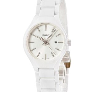 ラドー RADO ニュートゥルー S クォーツ R27061012 未使用 デイト ラウンド レディース 腕時計クオーツ ホワイト 【中古】