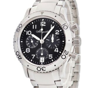 ブレゲ BREGUET トランスアトランティック タイプXX 3820ST ブラック コインエッジ クロノグラフ アラビア メンズ 腕時計自動巻き ブラック 【中古】