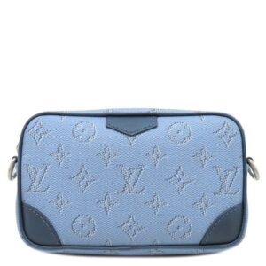 ルイヴィトン LOUIS VUITTON ショルダーバッグ トロカデロ ウェアラブル ウォレット レザー モノグラムヘリテージキャンバス ブルー シルバー金具 青 M14684 RFID 【箱】 【中古】未使用保管品