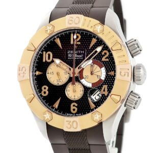 ゼニス ZENITH デファイ クラシック エルプリメロ 86.0526.4000/75.R650 K18RG×SS コンビ ブラウン メンズ 腕時計自動巻き ブラウン 【中古】中古美品