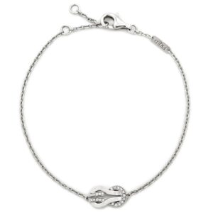 フレッド FRED ブレスレット シャンス アンフィニ ホワイトゴールド Au750 18K 18金 ダイヤモンド ミディアムモデル 6B0995 【中古】中古品