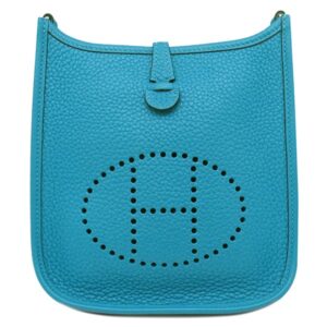 エルメス HERMES ショルダーバッグ エヴリン TPM 16 ロング アマゾン トリヨンクレマンス コバルト シルバー金具 □R 【中古】中古美品