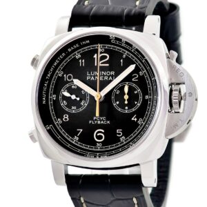 パネライ PANERAI ルミノール 1950 PCYC 3デイズ クロノ フライバック アッチャイオ PAM00653 T番 スモセコ メンズ 腕時計自動巻き ブラック 【中古】