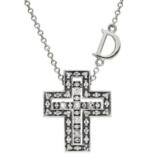 ダミアーニ DAMIANI ネックレス ベルエポック XXS ホワイトゴールド 750 18金 YG クロス 十字架 ペンダント ダイヤ 20083507 【箱】 【中古】