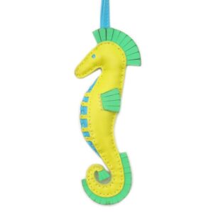 エルメス HERMES バッグチャーム イポ アニョーミロ ライム×ヴェールコミック×ブルーアズティック タツノオトシゴ B刻印(2023年製) 【中古】
