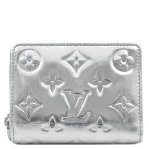 ルイヴィトン LOUIS VUITTON 二つ折り財布 ポルトフォイユ ユー レザー シルバー シルバー金具 コンパクト LVスキー メタリック 日本限定 M26768 RFID 【箱】 【中古】