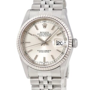 ロレックス ROLEX デイトジャスト 36 16234 Y番 K18WG×SS コンビ シルバー ホワイトロレゾール メンズ 腕時計自動巻き シルバー 【中古】