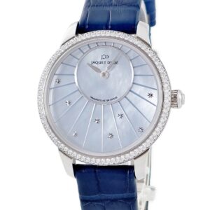ジャケ・ドロー Jaquet Droz プティ ウール ミニット 35mm J005000270 新品同様 純正ダイヤ ブルー シェル レディース 腕時計自動巻き ブルー 【中古】新品同様品