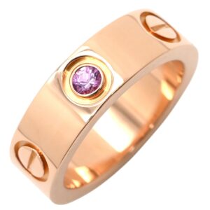 カルティエ Cartier リング 指輪 ラブリング ピンクサファイア ピンクゴールド #47(JP7) LOVE Ring K18PG Au750 18K 1P 1石 1粒 7号 【中古】中古美品