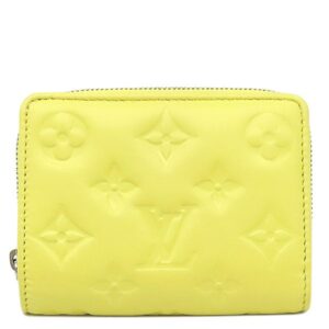 【★3％OFFクーポン】ルイヴィトン LOUIS VUITTON 二つ折り財布 ポルトフォイユ ルー ラムスキン スマイリーイエロー シルバー金具 ミニ財布 黄色 クッサン M81599 RFID 【箱】 【中古】新品同様品